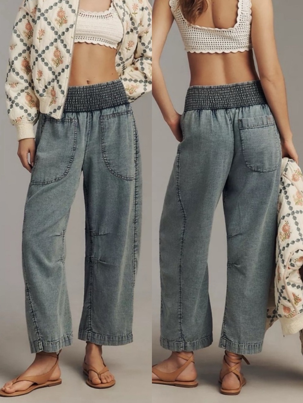 NWT Anthropologie Pilcro Reese Barrel Leg Jeans Denim Pants